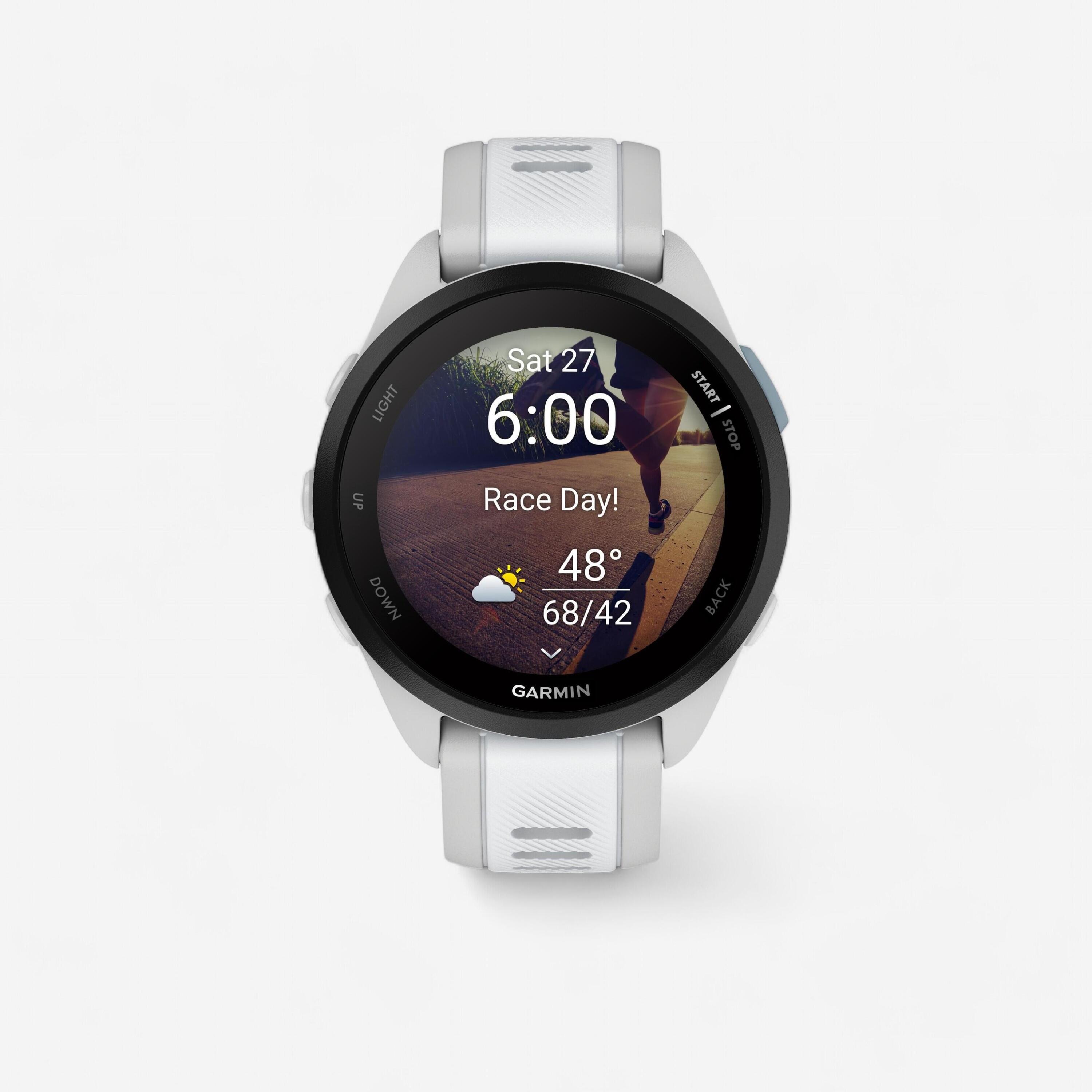 Relógio conectado GPS de running GARMIN FORERUNNER 165 CINZENTO CLARO/BRANCO