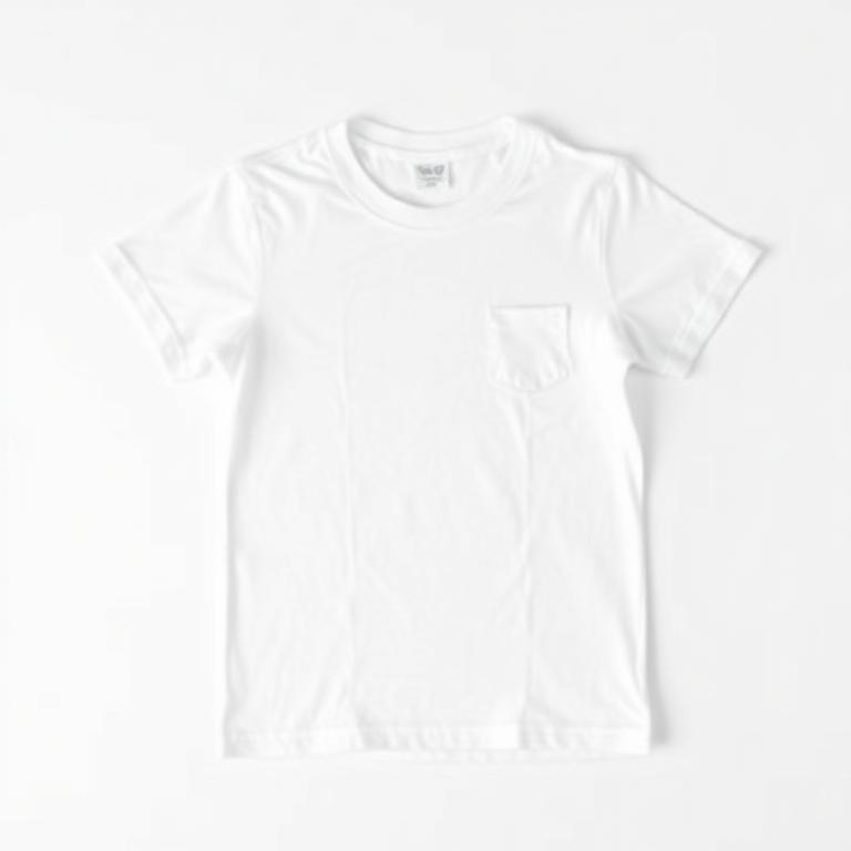 T-shirt básica criança, branco