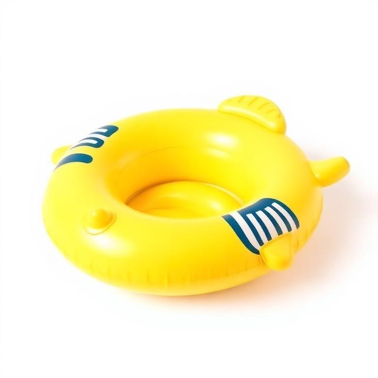 Boia cadeira Insuflável de natação com pegas Bebé de 7-15 kg - allfish amarelo