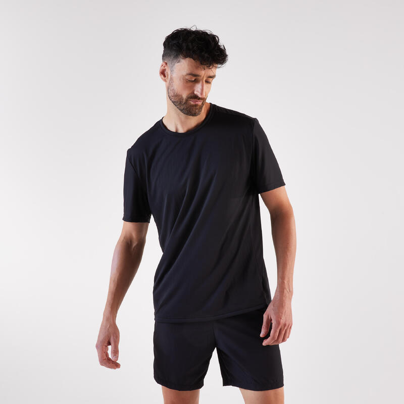 T-shirt de corrida Homem, Kiprun Run 100 preto
