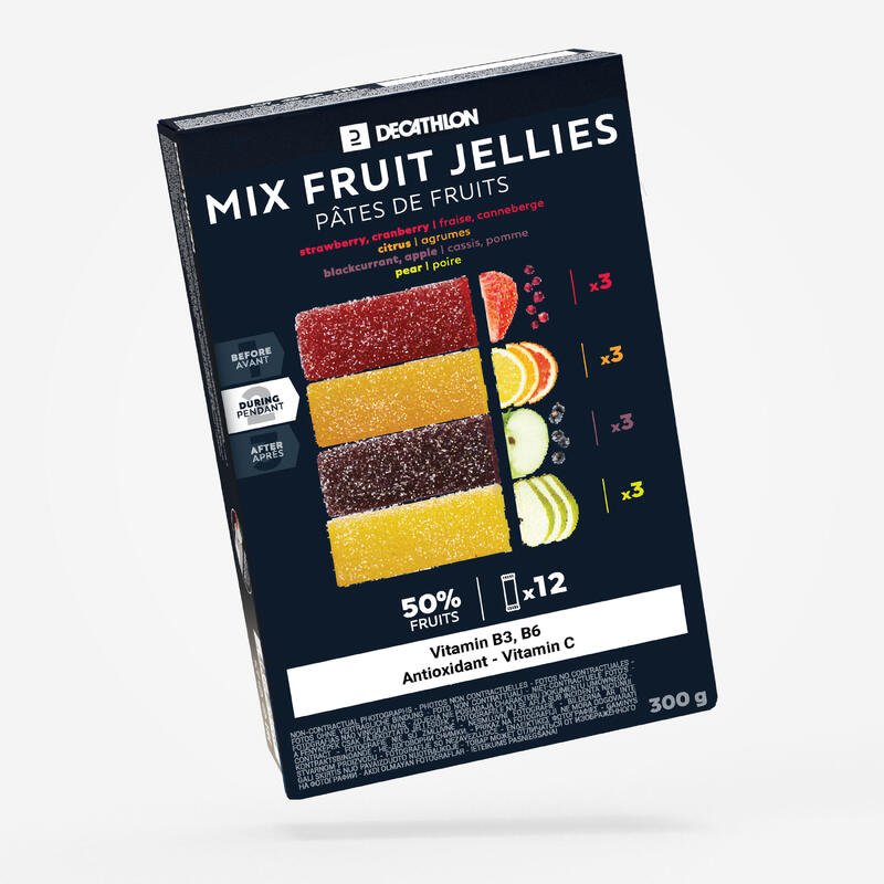 DECATHLON PASTA DE FRUTA ENERGÉTICA MIX 12 X 25 G