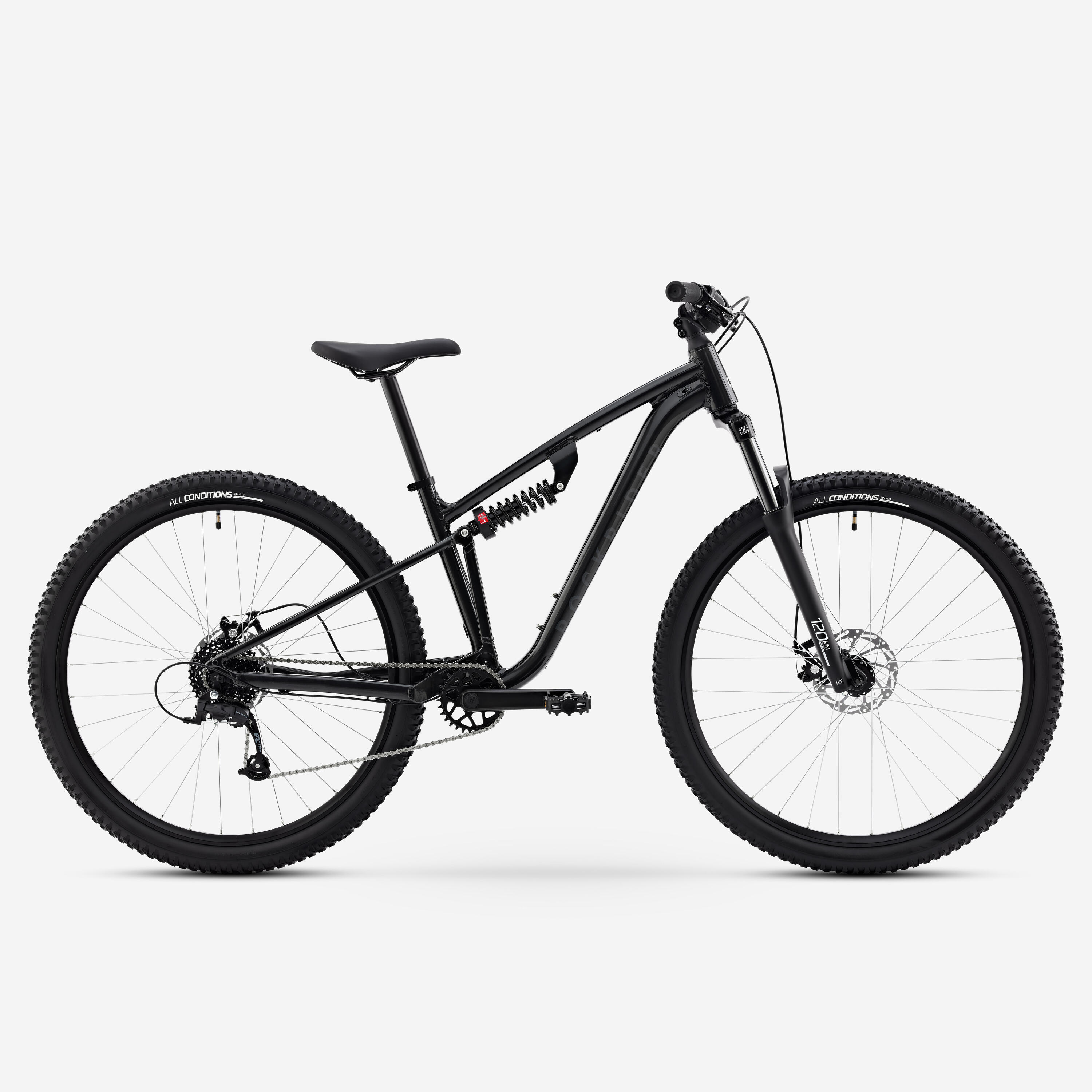 ROCKRIDER BTT de passeio com suspensão total 29" quadro em alumínio, EXPL 100 S preto