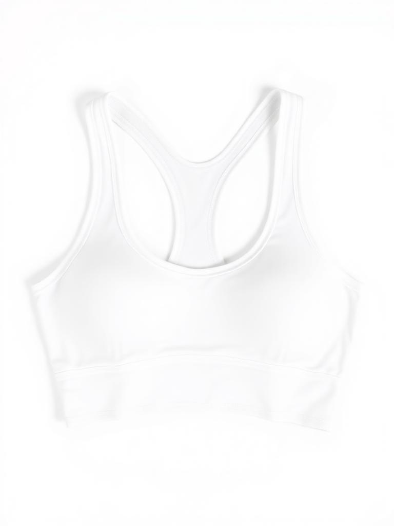 Top sem Costuras de Desporto com Costas em T Suporte Médio Mulher Branco