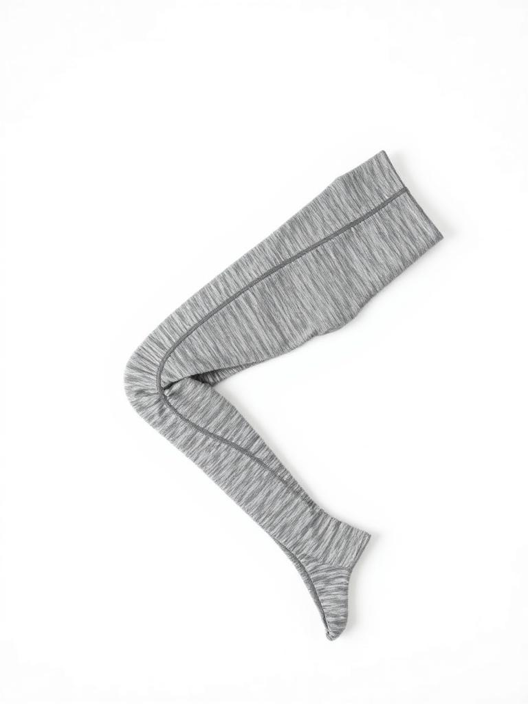 Leggings de Fitness Algodão Mulher, Cinzento Mesclado